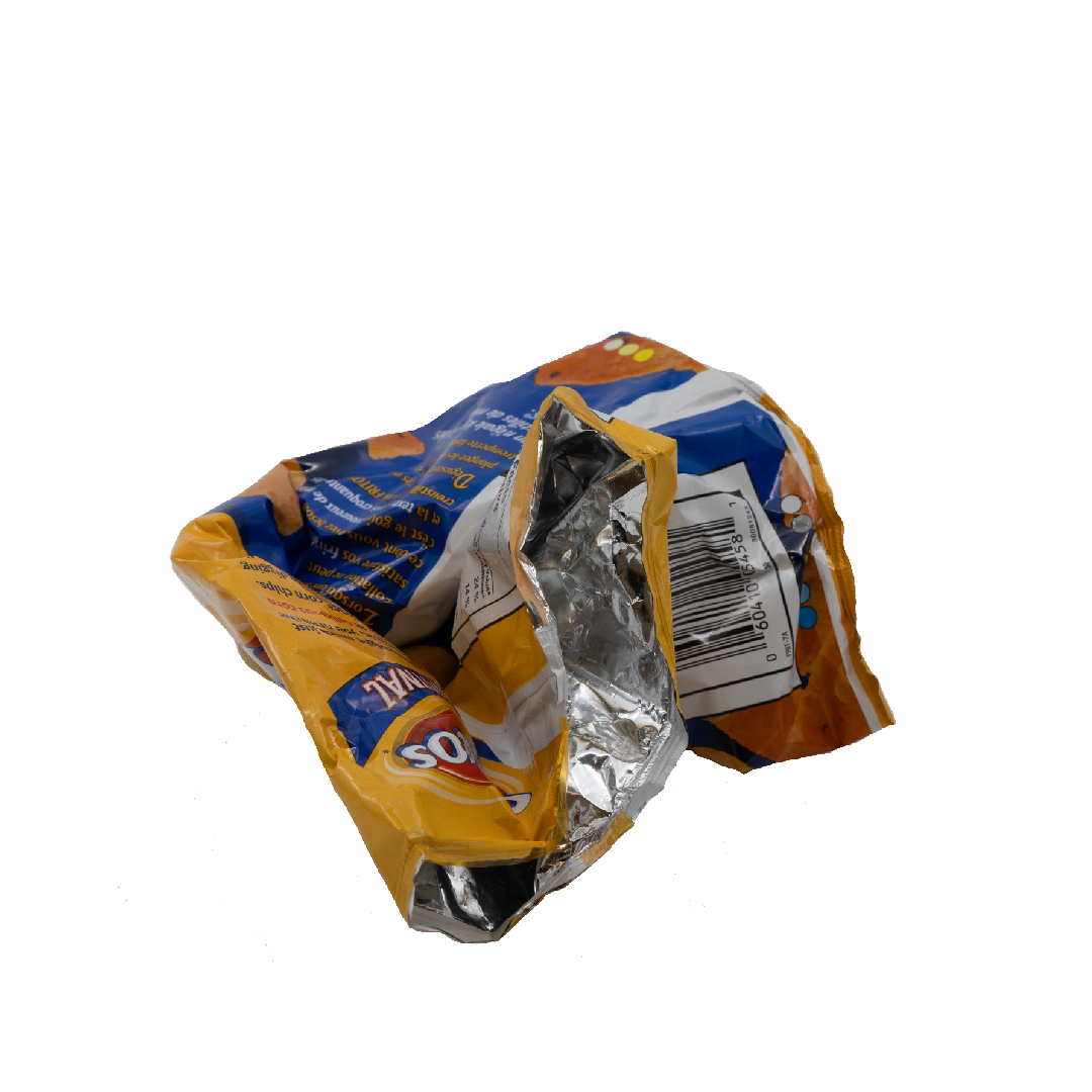 Sac de croustilles à effet métalique
